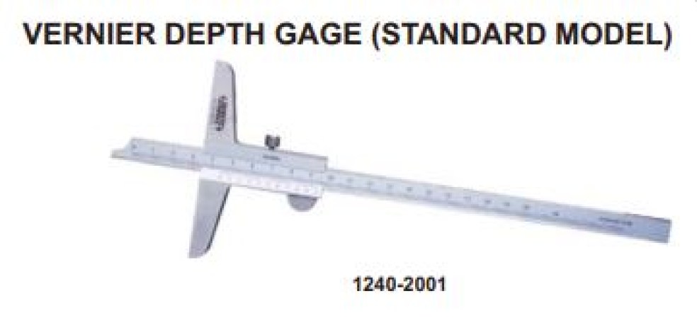 VERNIER DEPTH GAGE (STANDARD MODEL) FRONT